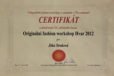 certifikát workshop Hvar 2012